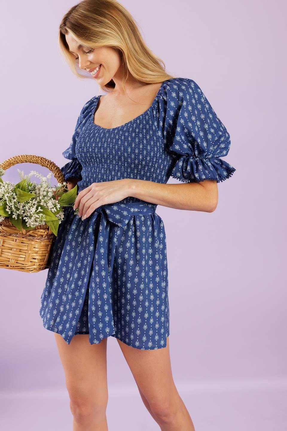 STAY ON YOUR MIND WOVEN ROMPER Flying Tomato