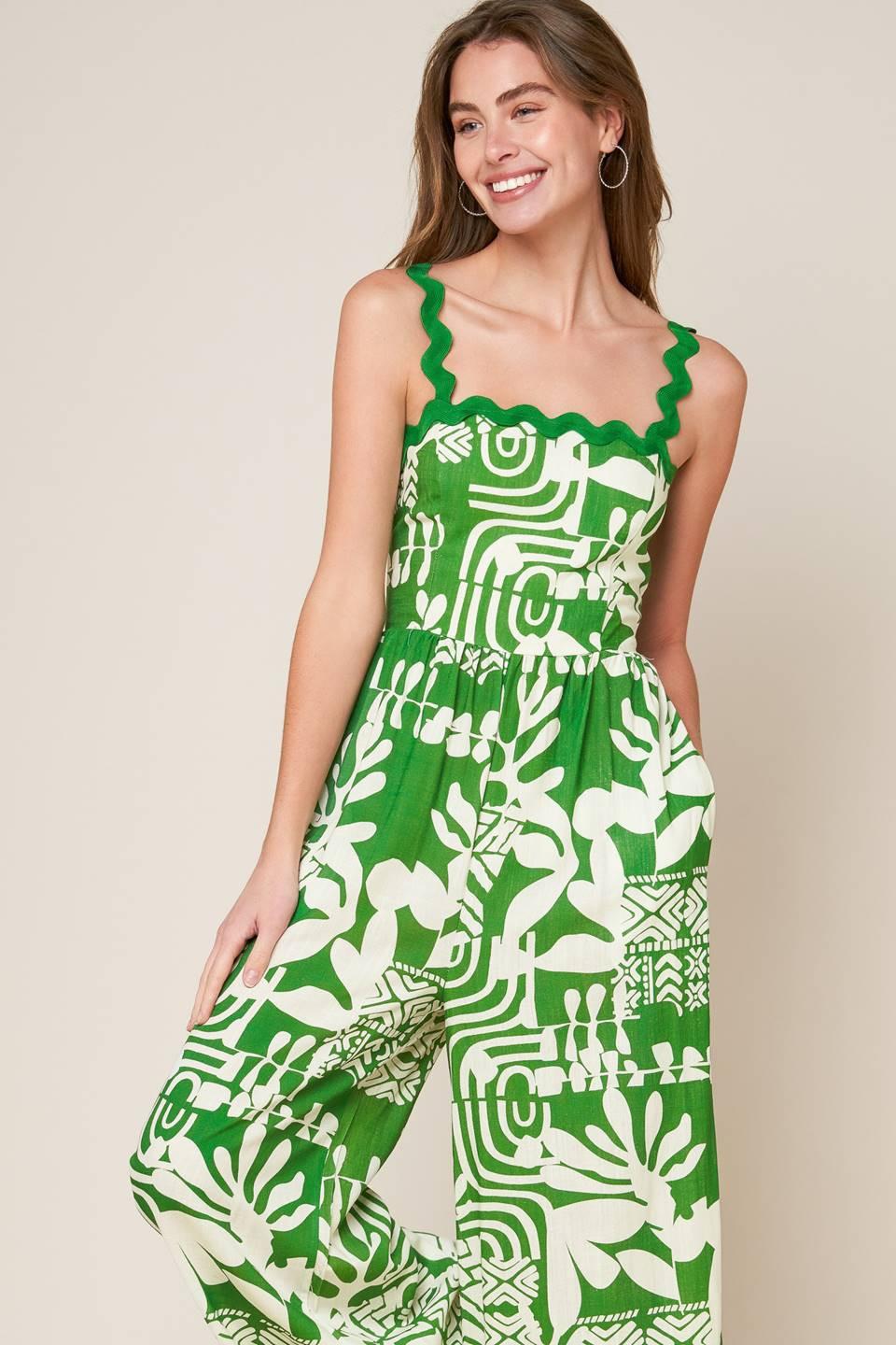 SIMPLY THE VIBE WOVEN JUMPSUIT Flying Tomato