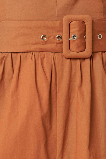 ELEVATED ICON BROWN WOVEN JUMPSUIT Flying Tomato