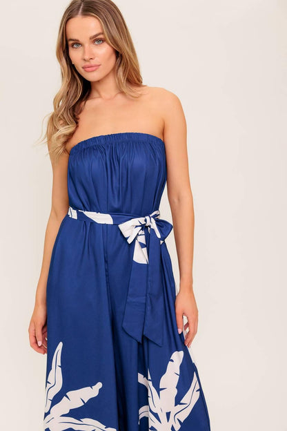 SERENE DAYS NAVY WOVEN JUMPSUIT Flying Tomato