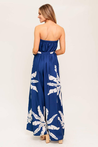 SERENE DAYS NAVY WOVEN JUMPSUIT Flying Tomato