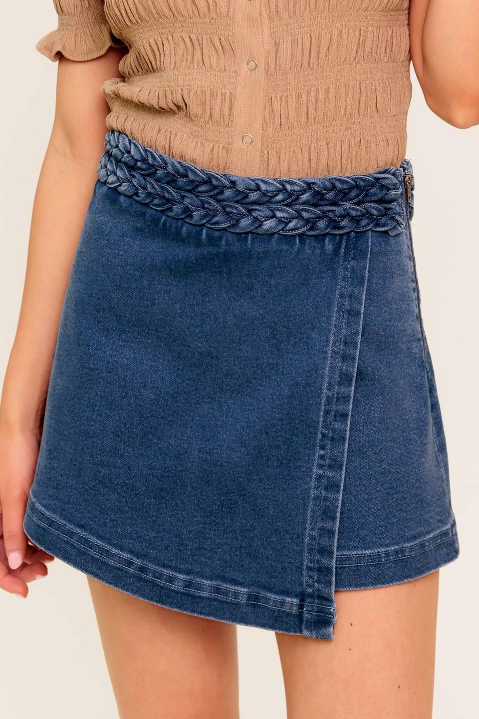FRENCH MOSS DENIM SKORT Flying Tomato
