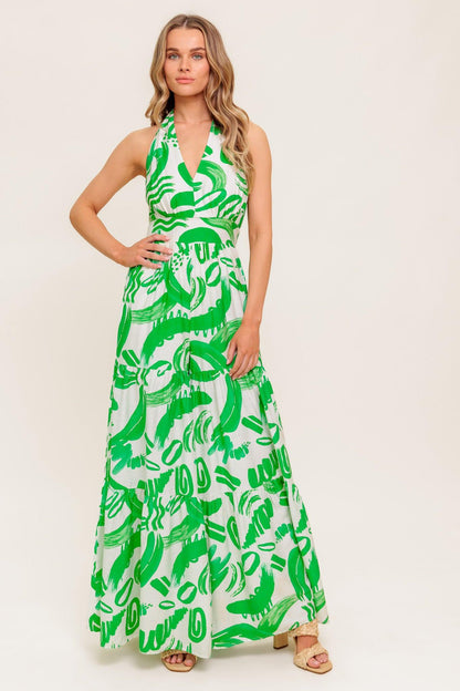 GARDEN WHISPER GREEN WOVEN JUMPSUIT Flying Tomato