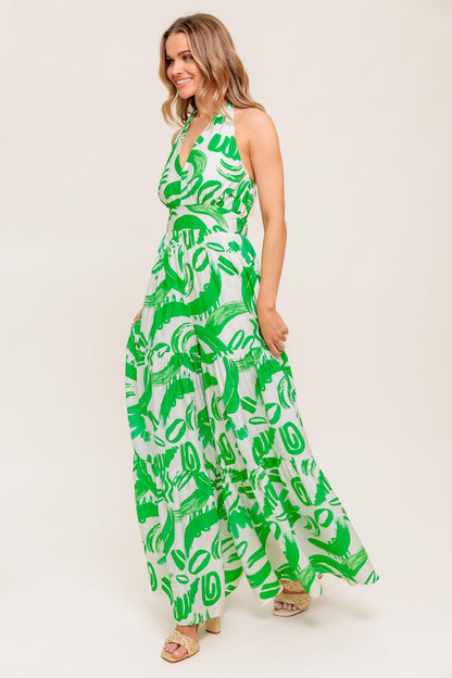 GARDEN WHISPER GREEN WOVEN JUMPSUIT Flying Tomato
