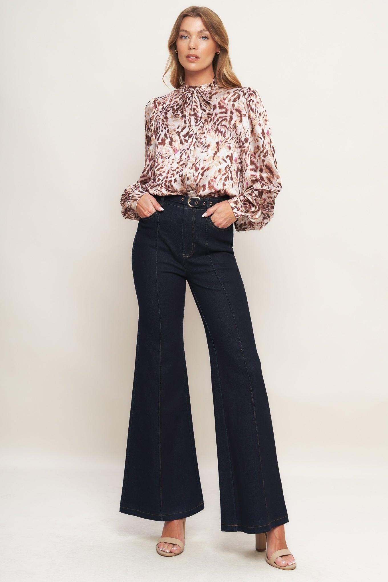 ICONIC FLARE DENIM PANTS Flying Tomato