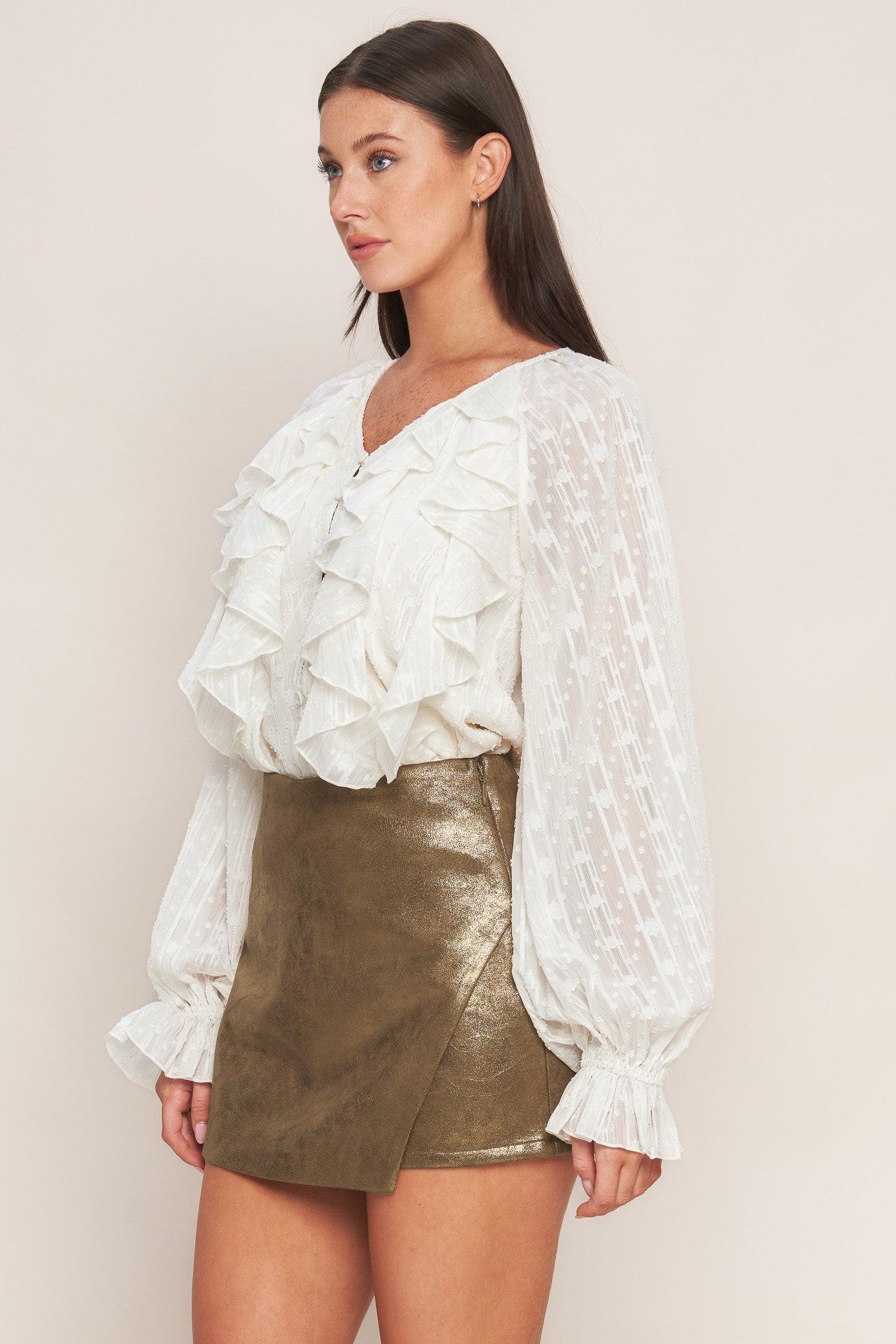 STUDIO 24K FAUX LEATHER SKORT Flying Tomato