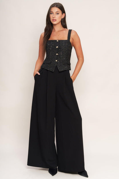 MIDNIGHT PARISIENNE WOVEN JUMPSUIT Flying Tomato