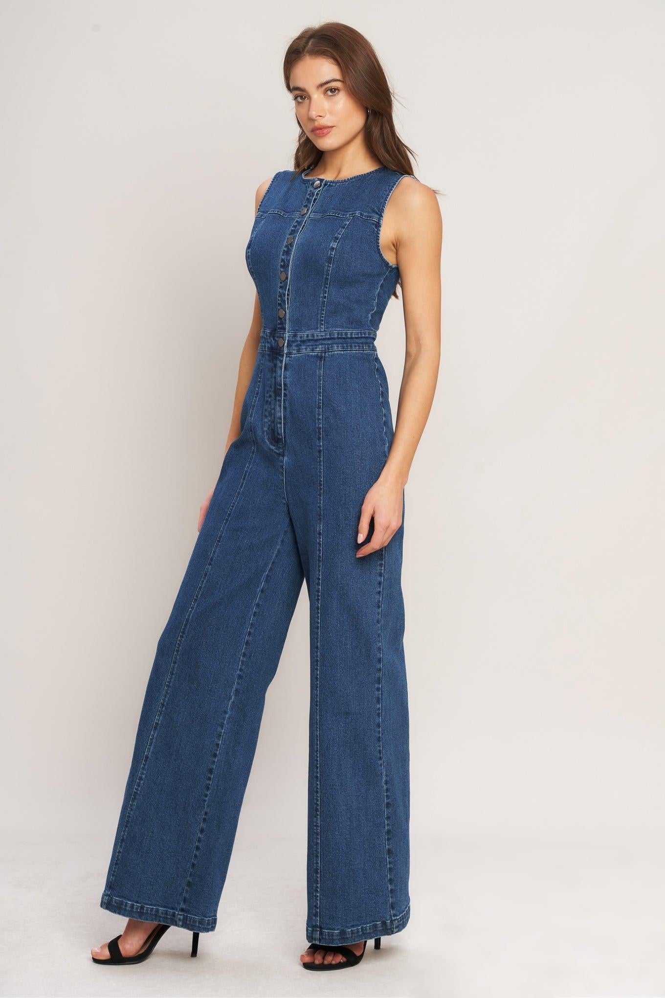 CITY STROLL DENIM JUMPSUIT Flying Tomato