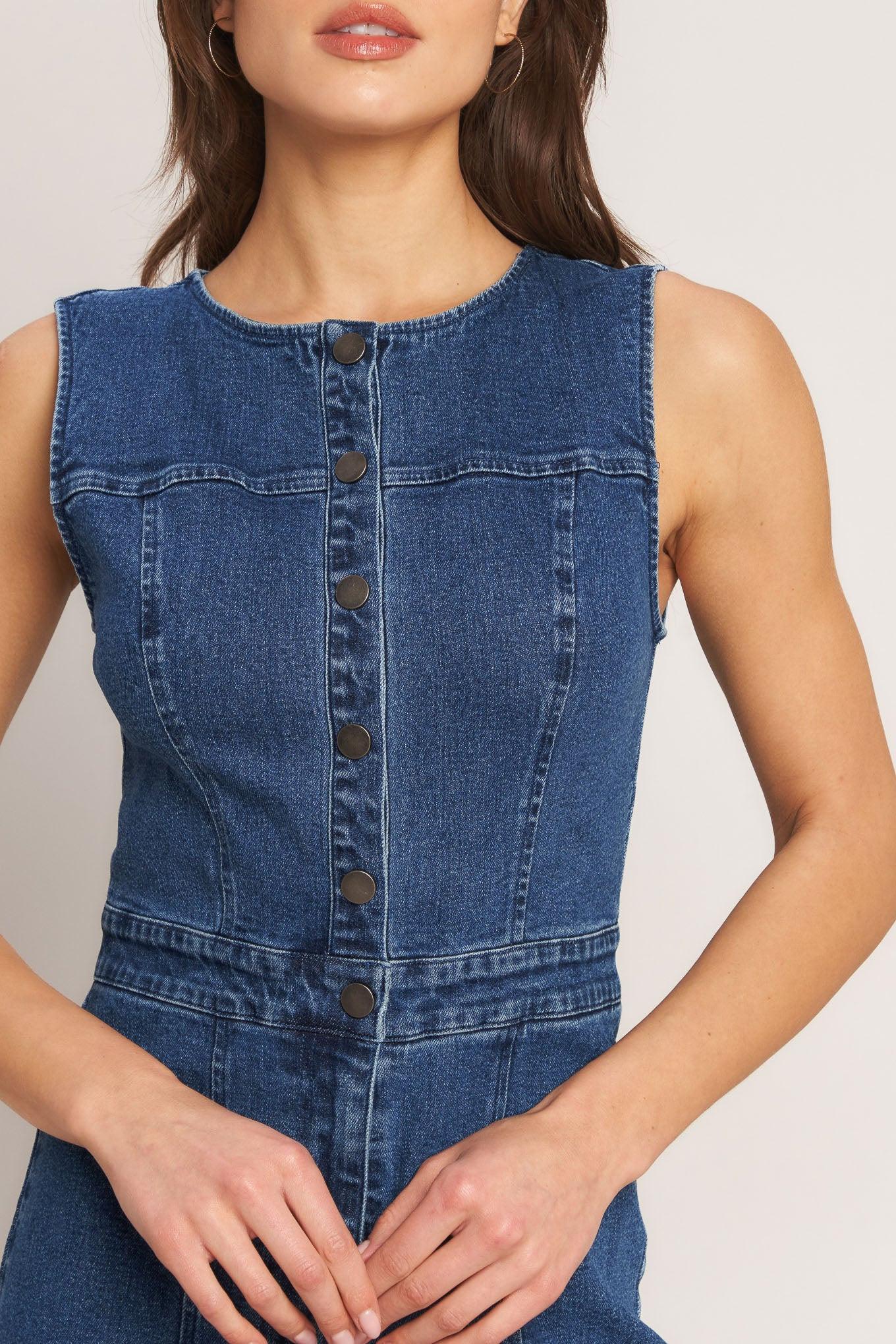 CITY STROLL DENIM JUMPSUIT Flying Tomato