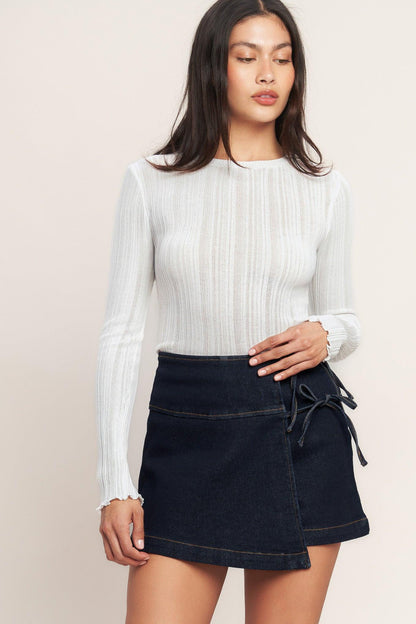 WEEKEND READY DENIM SKIRT Flying Tomato