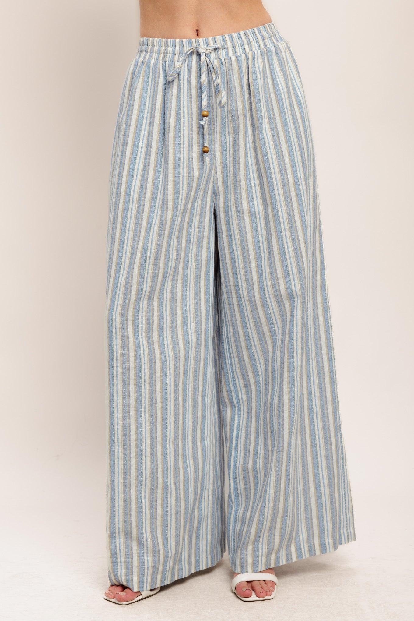 COASTAL DAY STRIP WOVEN PANTS Flying Tomato