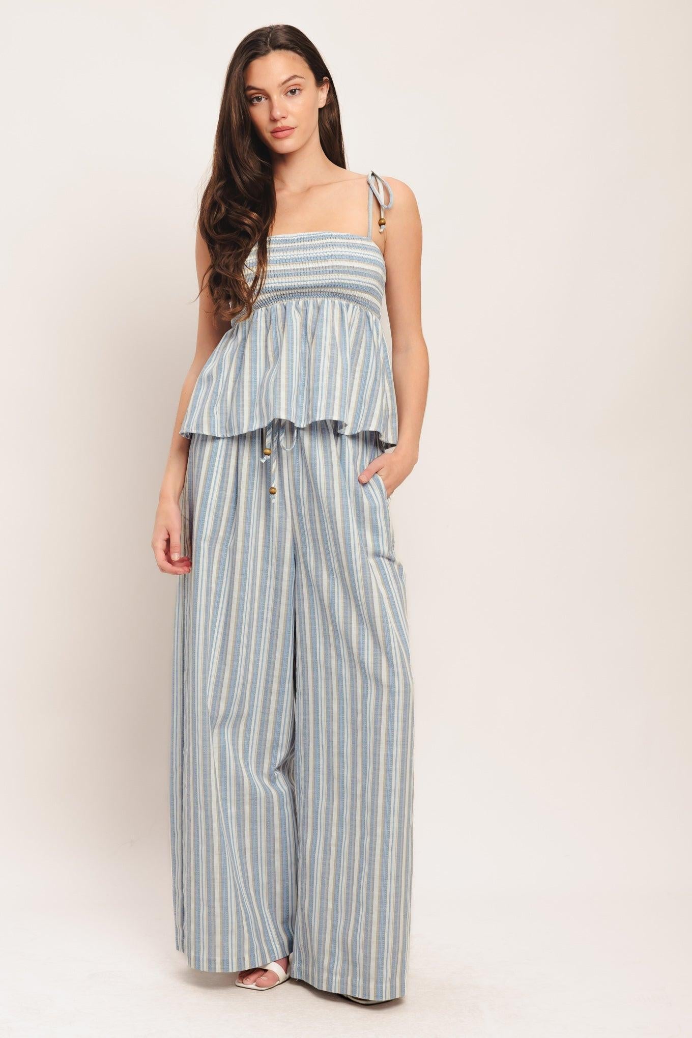 COASTAL DAY STRIP WOVEN PANTS Flying Tomato