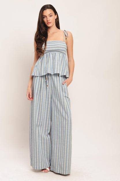 COASTAL DAY STRIP WOVEN PANTS Flying Tomato