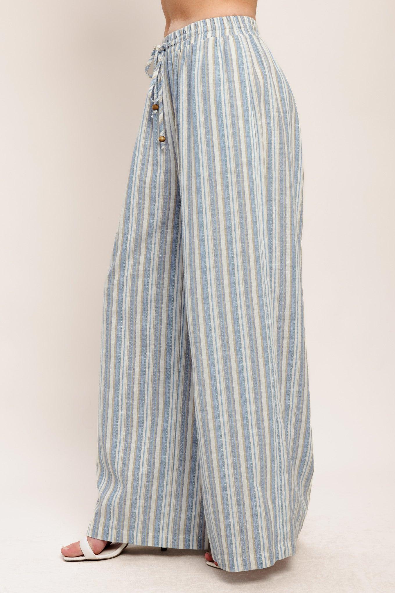 COASTAL DAY STRIP WOVEN PANTS Flying Tomato