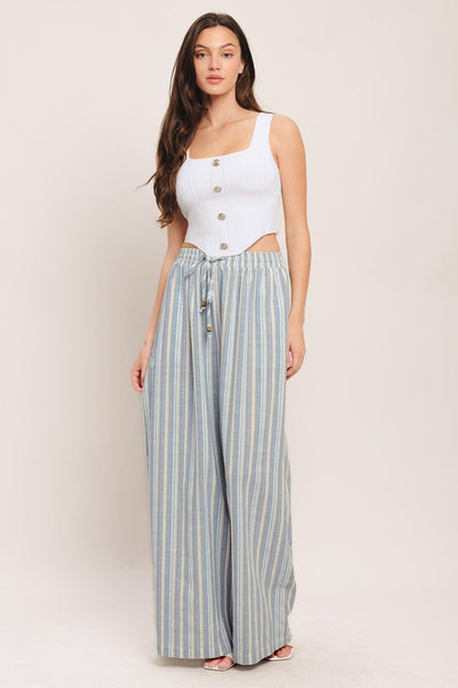 COASTAL DAY STRIP WOVEN PANTS Flying Tomato