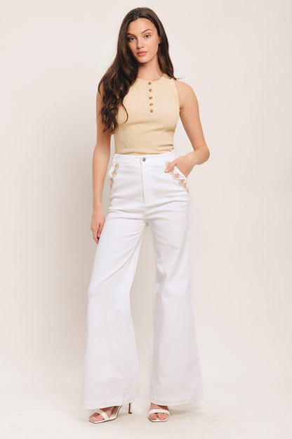 OPEN ROAD WHITE WOVEN PANTS Flying Tomato