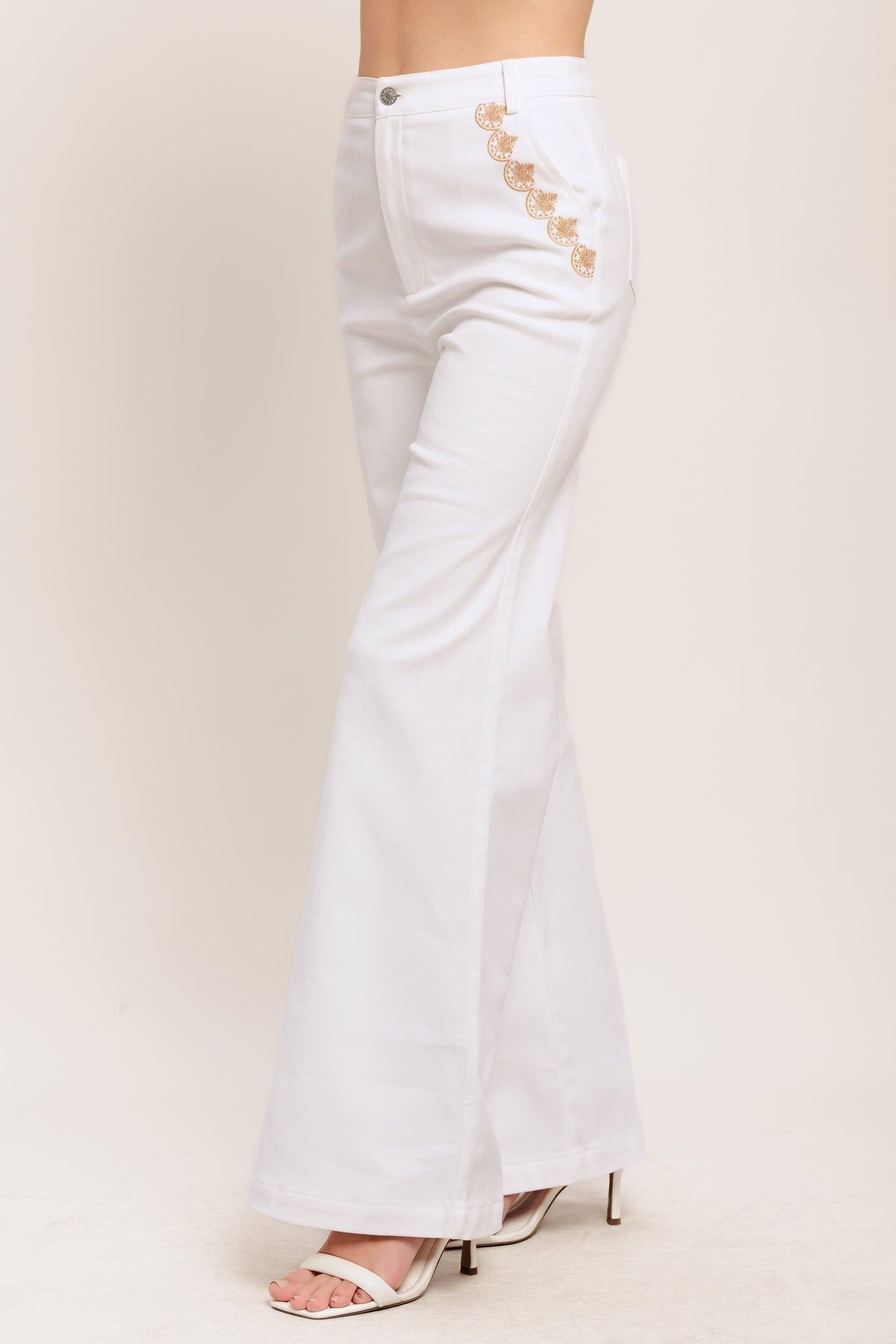 OPEN ROAD WHITE WOVEN PANTS Flying Tomato