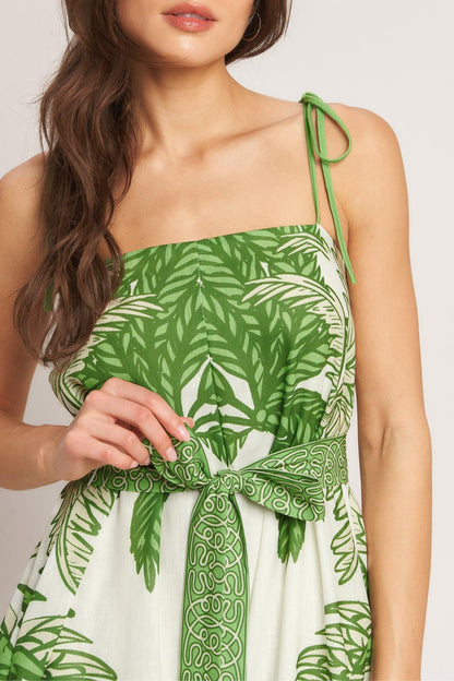 PALM LUXE WOVEN JUMPSUIT Flying Tomato