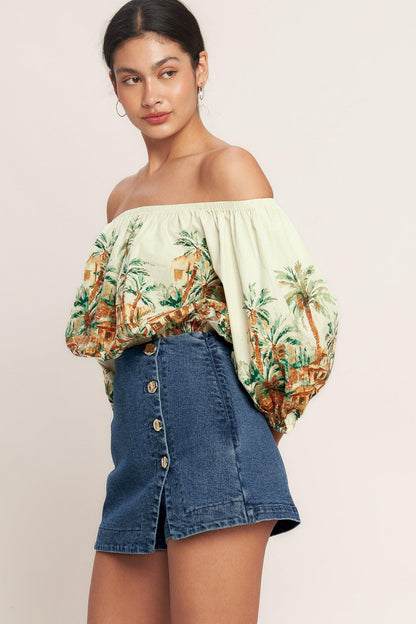 NO SECOND THOUGHT DENIM SKIRT Flying Tomato