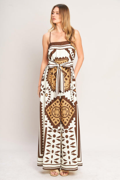 EARTHY ELEGANCE BOHO WOVEN JUMPSUIT Flying Tomato