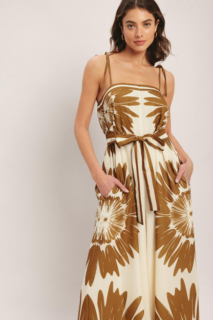 DESERT SUNBURST WOVEN JUMPSUIT Flying Tomato