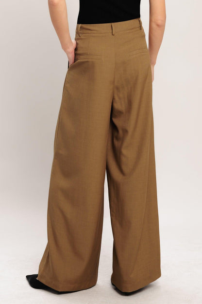 UMBER FLOW WOVEN WIDE LEG PANTS Flying Tomato
