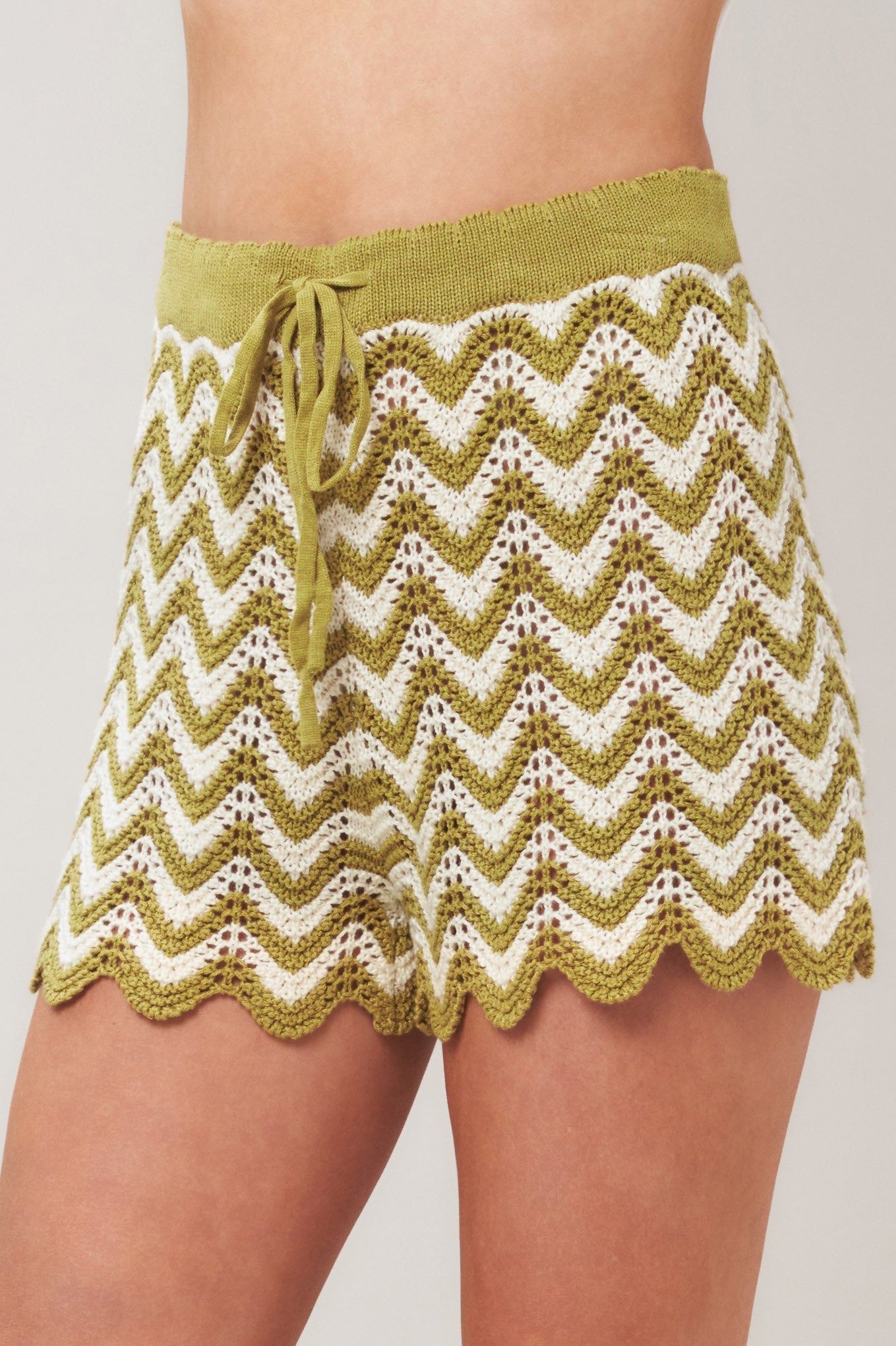 SUNSET STITCH CROCHET KNIT SHORTS Flying Tomato