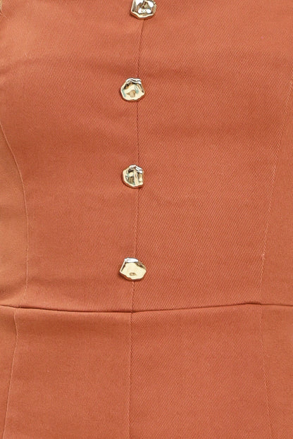 TERRACOTTA CHIC WOVEN ROMPER Flying Tomato