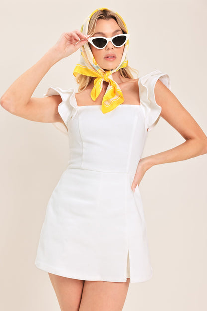 CHAMPAGNE & PEARLS WOVEN ROMPER Flying Tomato