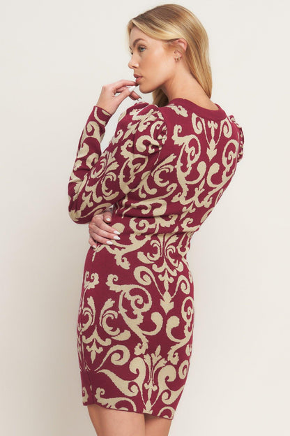 BASK IN LOVE SWEATER MINI DRESS Flying Tomato