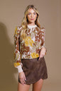 KEEPING TABS JACQUARD PULLOVER SWEATER TOP Flying Tomato