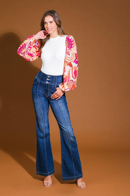 MAJESTIC FLOW SWEATER WOVEN TOP Flying Tomato