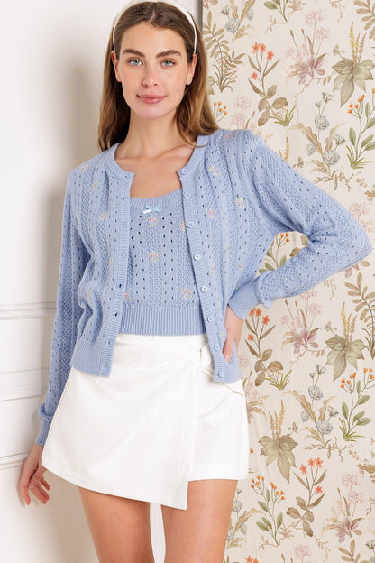 DAYS THAT FADE SWEATER AND CARDIGAN SET Flying Tomato