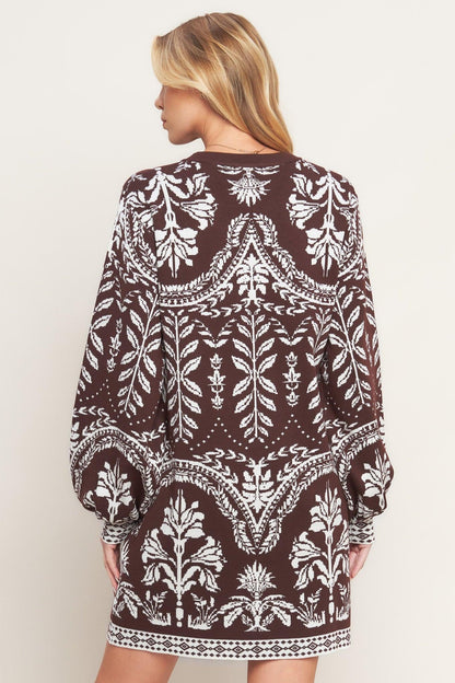 TERRA TAPESTRY SWEATER KNIT MINI DRESS Flying Tomato