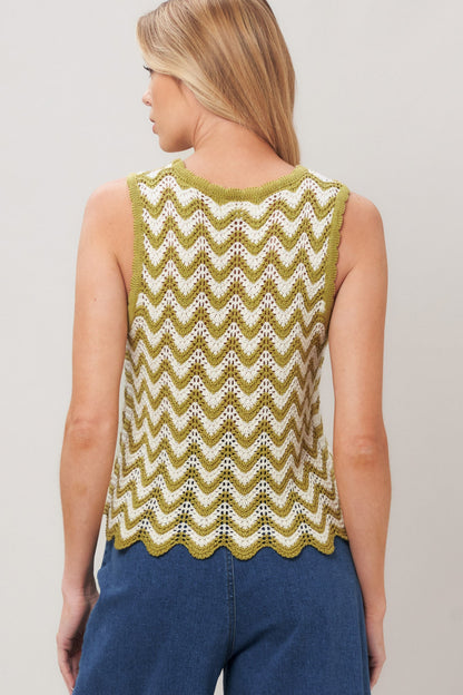 SUNSET STITCH CROCHET KNIT TOP Flying Tomato