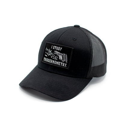I Study Triggernometry Woven Patch Hat Shield Republic