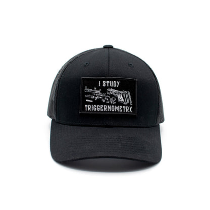 I Study Triggernometry Woven Patch Hat Shield Republic