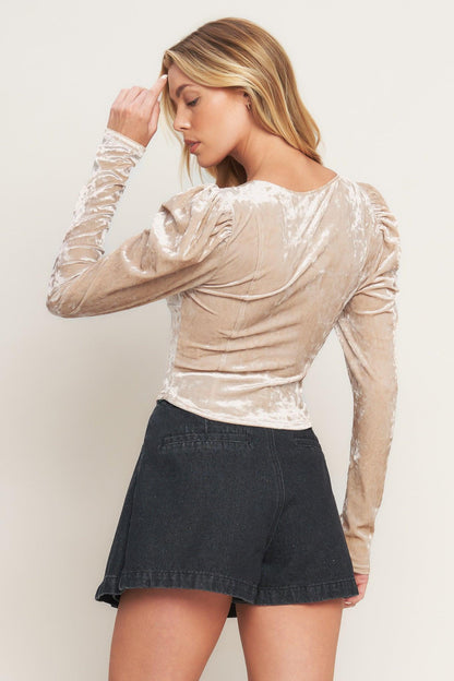 FAIRY CREAM VELVET TOP Flying Tomato