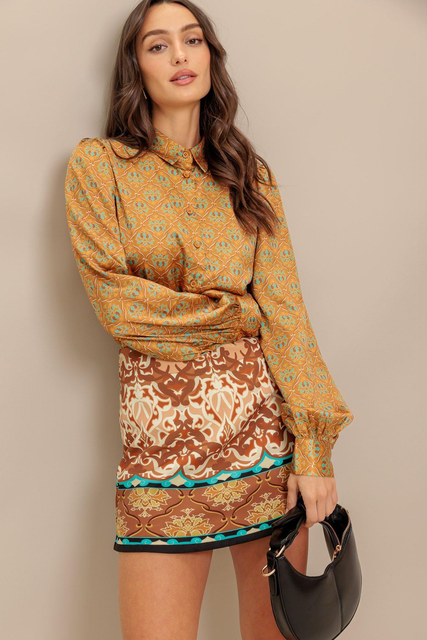 MOROCCAN MUSE WOVEN TOP Flying Tomato