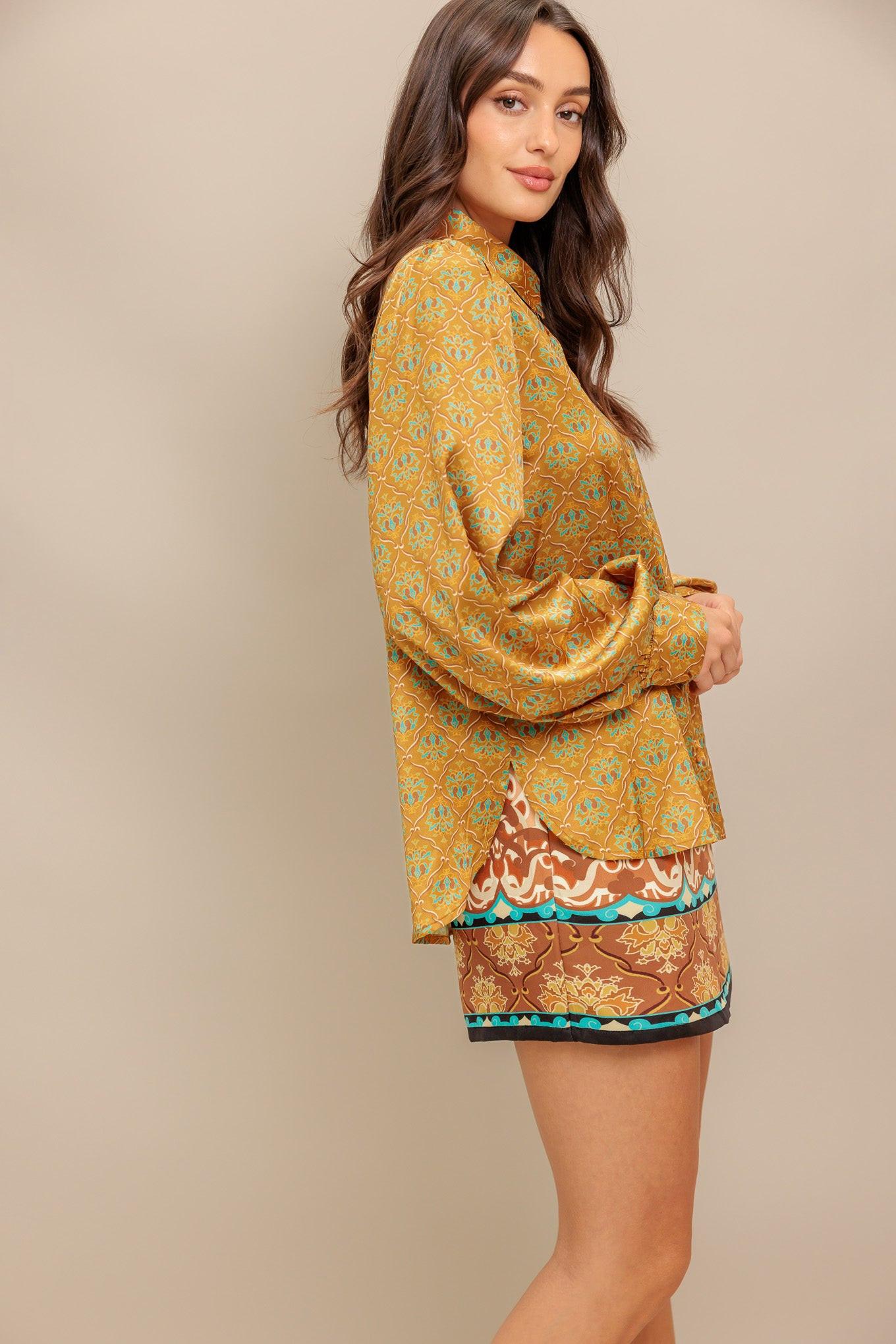MOROCCAN MUSE WOVEN TOP Flying Tomato