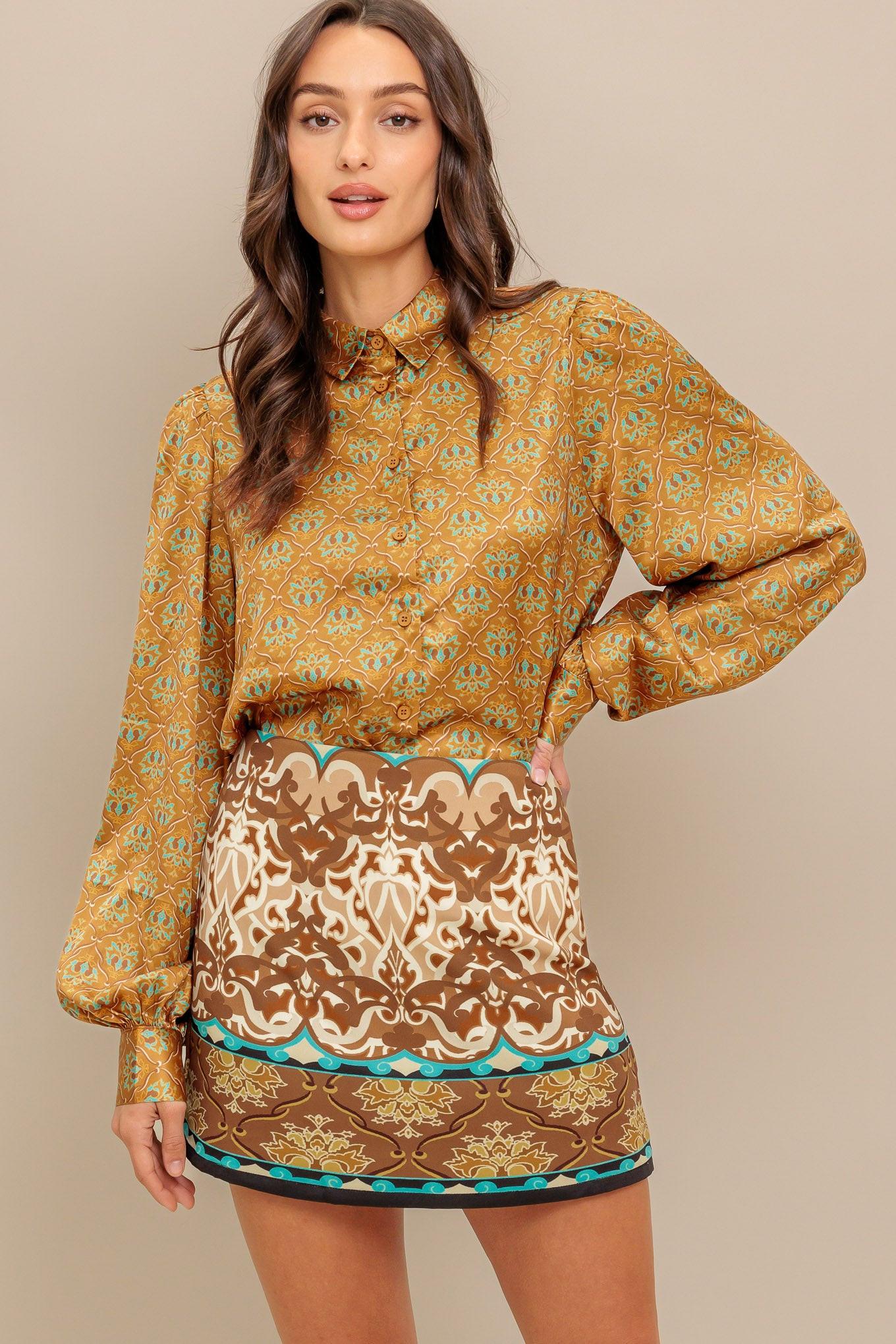 MOROCCAN MUSE WOVEN TOP Flying Tomato