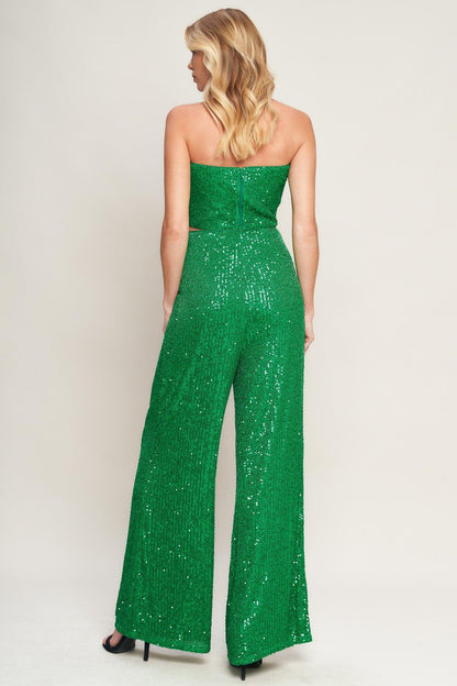 CHARMING COMPOSURE SEQUIN TOP AND BOTTOM SET Flying Tomato