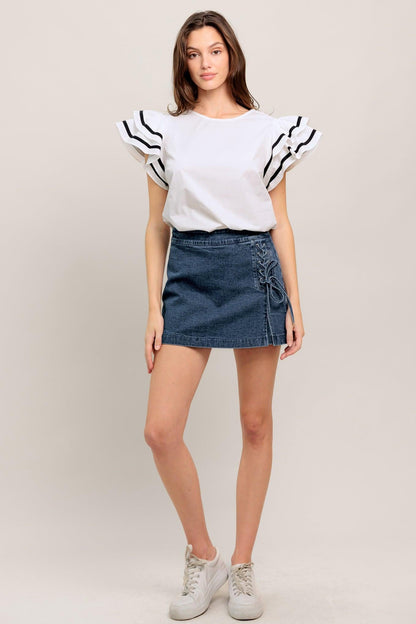 NICE AS CAN BE WOVEN TOP Flying Tomato