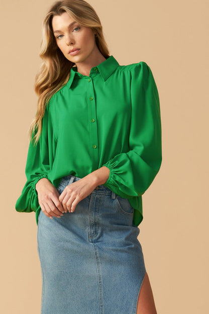 COMFORTABLE CHARM WOVEN TOP Flying Tomato