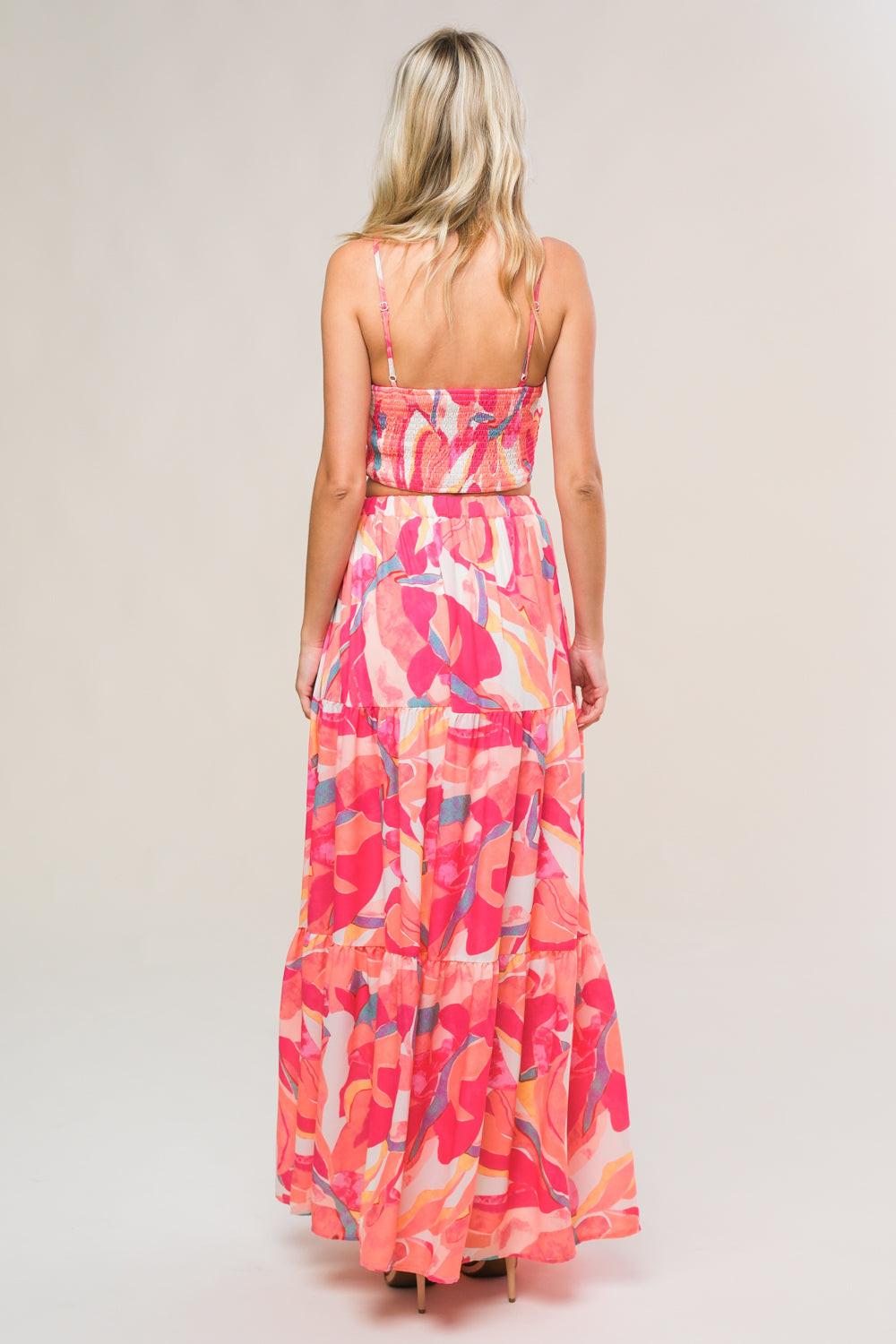 ROMANTICALLY SPEAKING WOVEN TOP AND SKIRT SET Flying Tomato
