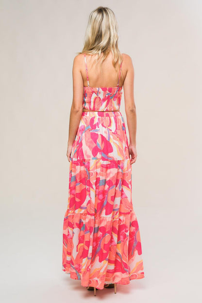 ROMANTICALLY SPEAKING WOVEN TOP AND SKIRT SET Flying Tomato