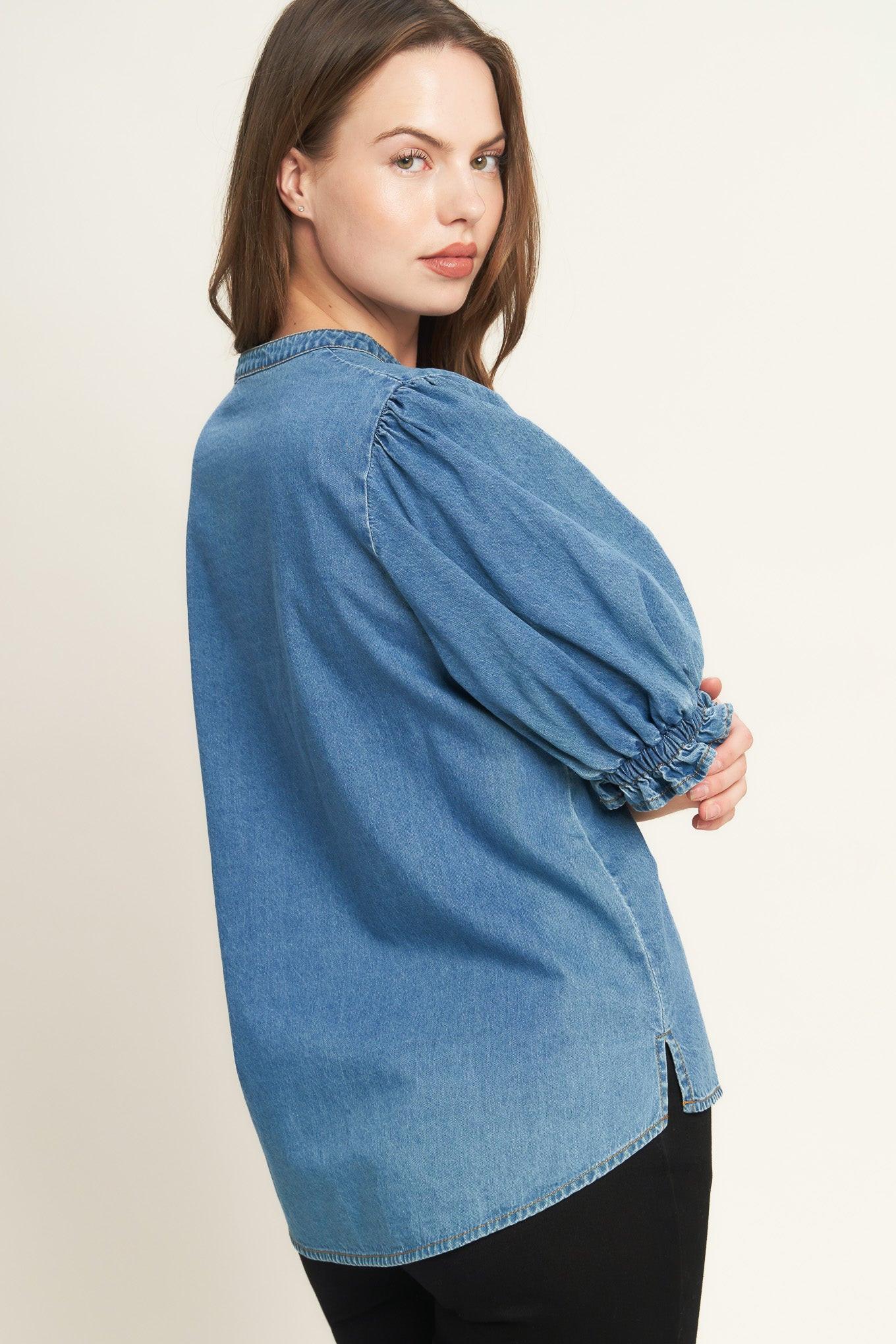 CLOSER TO YOU DENIM TOP Flying Tomato
