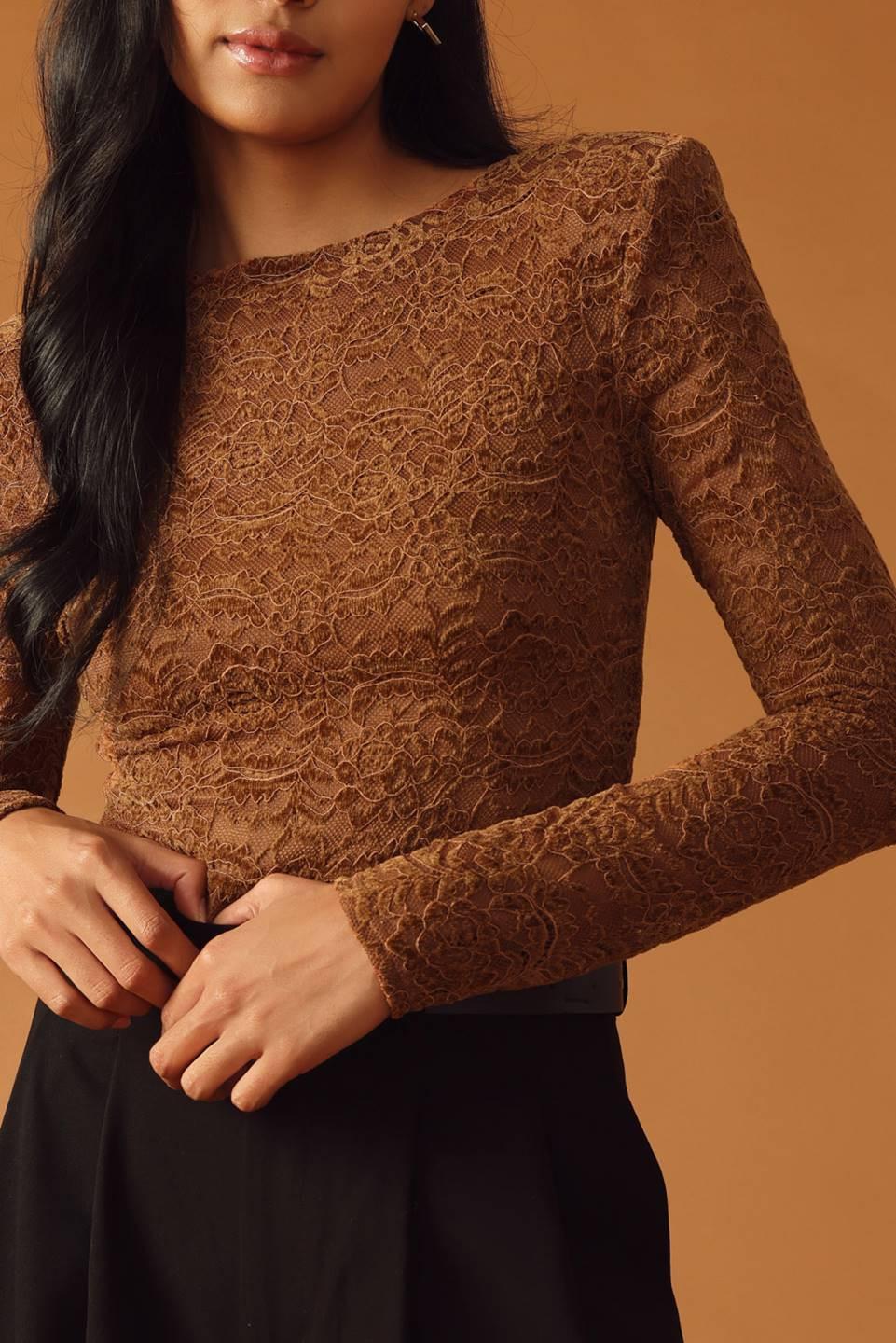 NEVER ENOUGH WOVEN LACE BODYSUIT Flying Tomato
