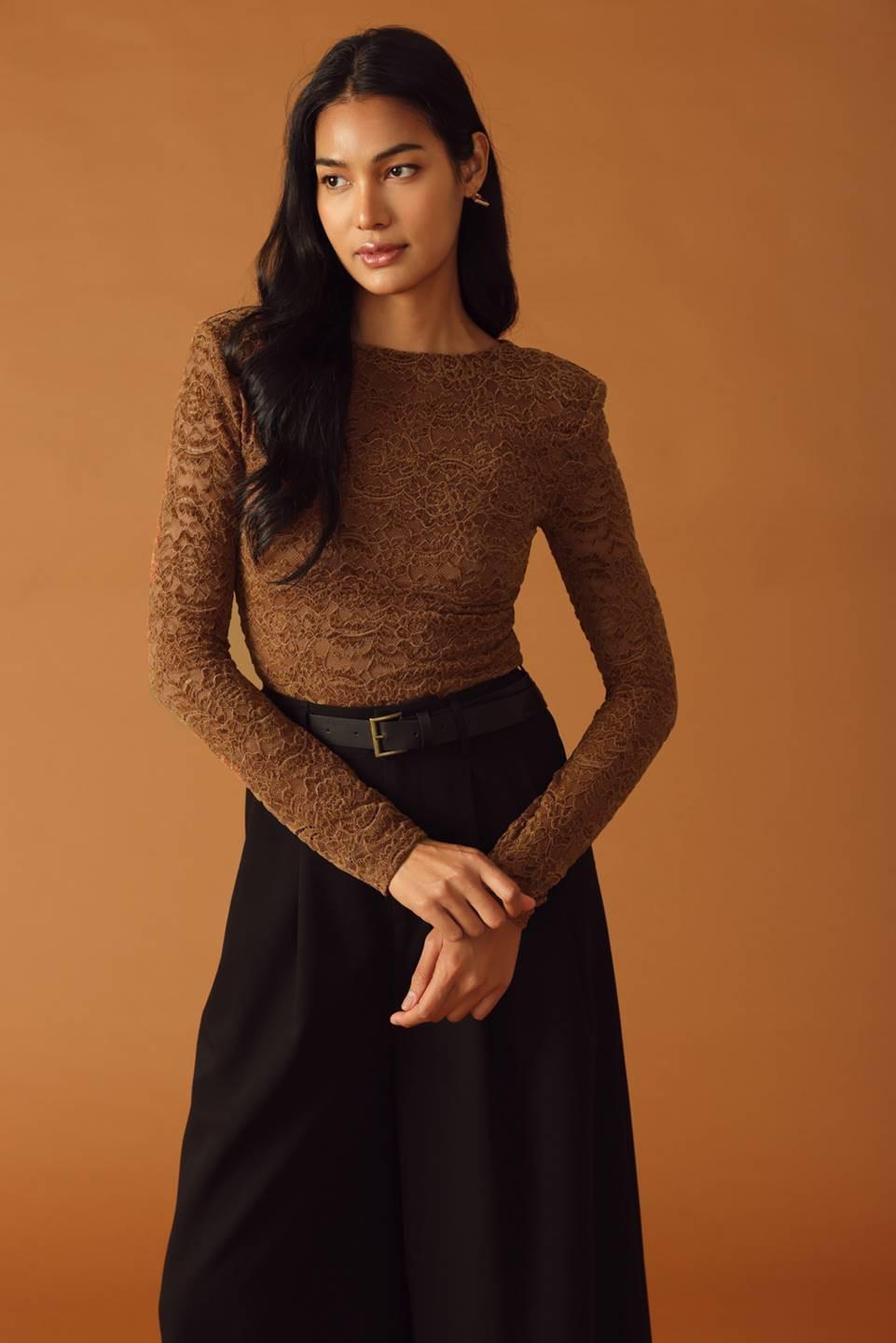 NEVER ENOUGH WOVEN LACE BODYSUIT Flying Tomato
