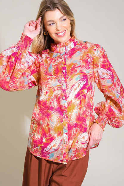 SEASONAL MOVES WOVEN TOP Flying Tomato